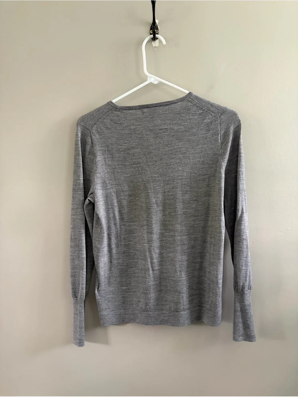 J. Crew 100% Merino Wool Grey Sweater Woman's Medium